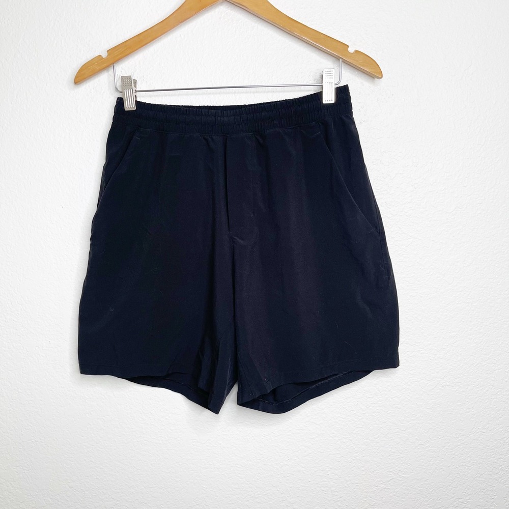Lululemon Mens Pace Breaker Lined Shorts Black Medium 7 Inch Running Training